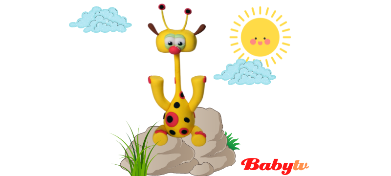Giraffe fondant cake topper
