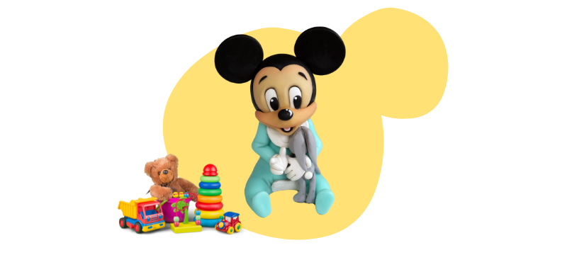 Baby Mickey Mouse Fondant Cake Topper