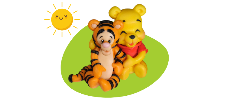 baby tigger and winnie the pooh fondant cake toppers